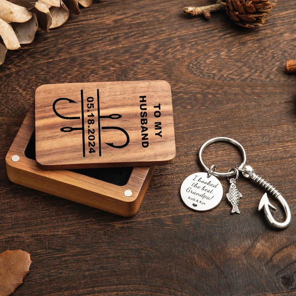 Custom Keychain,Personalized Fishing Keychain,Fishing Hook Keychain,Fishing Lure Keychain,Keychain Gifts For Him,Keychain For Father Husband