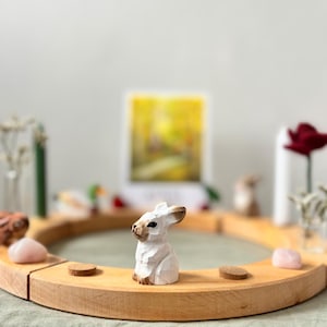 Weißer Hase Stecker für Jahresring – Oster und Frühlingsdeko