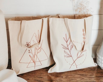 Clearance Floral Tote Bags, Discount Minor Print Imperfections + Missed Stitching, Final Sale Canvas Tote Bag, Half-priced Bargain Tote Bag