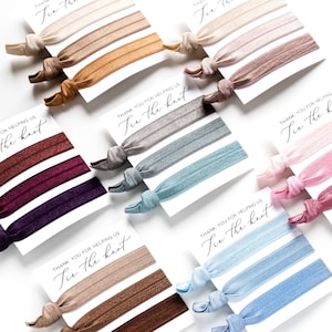 Juego de lazos para el cabello para dama de honor con diseño ombré, regalo de agradecimiento para la fiesta nupcial, regalo para la dama de honor, lazos para el cabello para dama de honor, gracias por ayudarnos a casarnos
