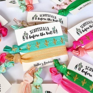 SCOTTSDALE Before the Veil Personalized Bachelorette Favors | Bachelorette Hangover Kit, Pink Green Fiesta Cactus Desert Weekend Getaway