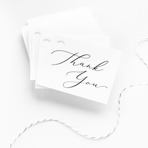 PRINTED Paper Thank You Tags 10 Pack Calligraphy Wedding Gift Favor Tags, Bridal Baby Shower Gift Tags, Party Favor Tag Set of 10 Tags image 6