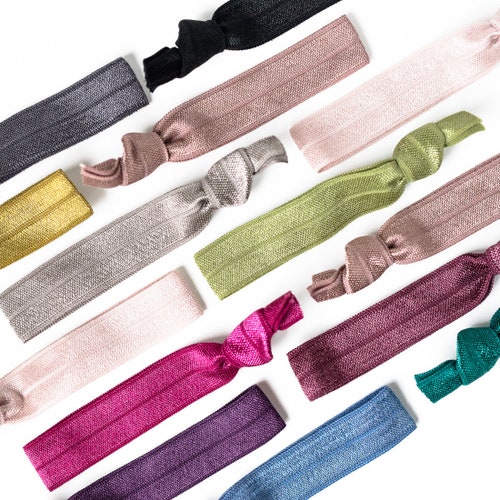 YOU CHOOSE Solid Color Elastic Hair Ties Bulk Wholesale Etsy