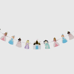 Princess Girls Birthday Banner Little Princess Theme Birthday Party Decorations, Light Pink and Gold Castle, Toddler Girls Bedroom Decor Princess Girls