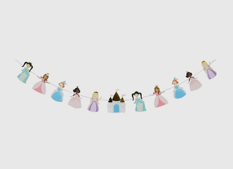 Princess Girls Birthday Banner Little Princess Theme Birthday Party Decorations, Light Pink and Gold Castle, Toddler Girls Bedroom Decor Princess Girls