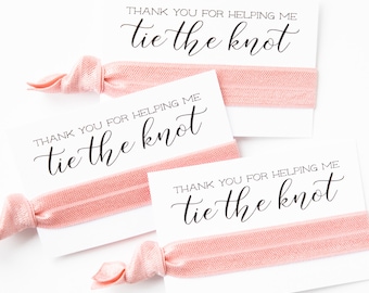 CHOOSE YOUR COLORS | Bridal Shower Hair Tie Favors | Blush Pink Wedding Shower Hair Tie Favors, Bridesmaid Gift Hair Ties, Light Pink Blush