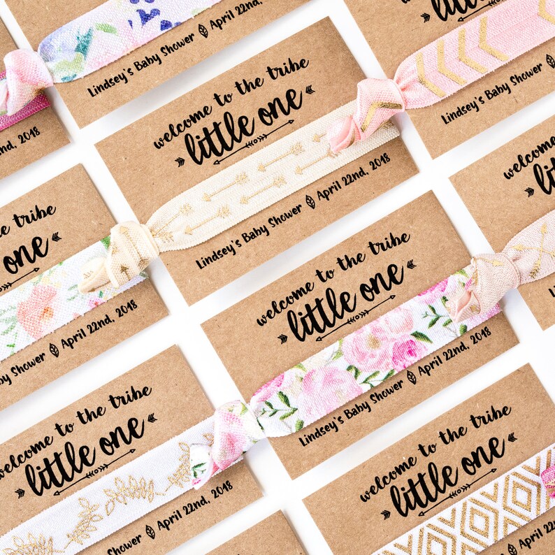 Pink Boho Baby Shower Hair Tie Favors Vintage Floral Hair Etsy Pink Boho Baby Shower Hair Tie Favors Vintage Floral Hair Etsy