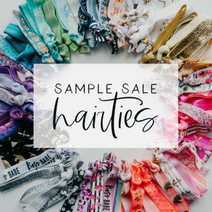 SAMPLE SALE | Pack of Surprise Printed Elastic Hair Ties, Assorted Mix of Prints + Designs, Creaseless Elastic Hair Ties, Sale Discount