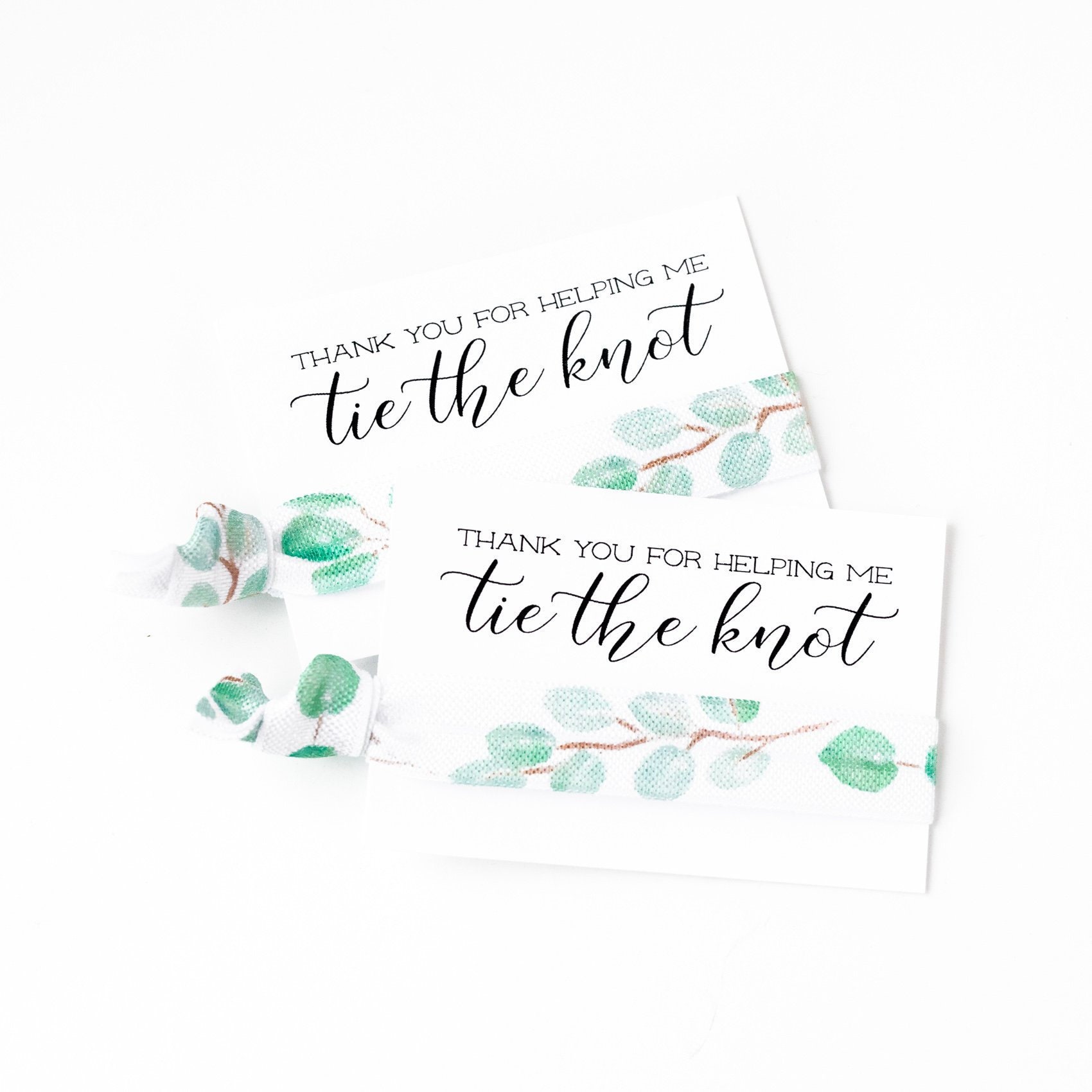 Eucalyptus Wedding Bridal Shower Favors Hair Tie Favors Etsy