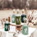 Green Botanical Wedding Cozies | Sage Moss Olive Floral Bridal Party Favors, Forest Greenery Woodland Wedding Shower Favor, Bridesmaid Gifts 