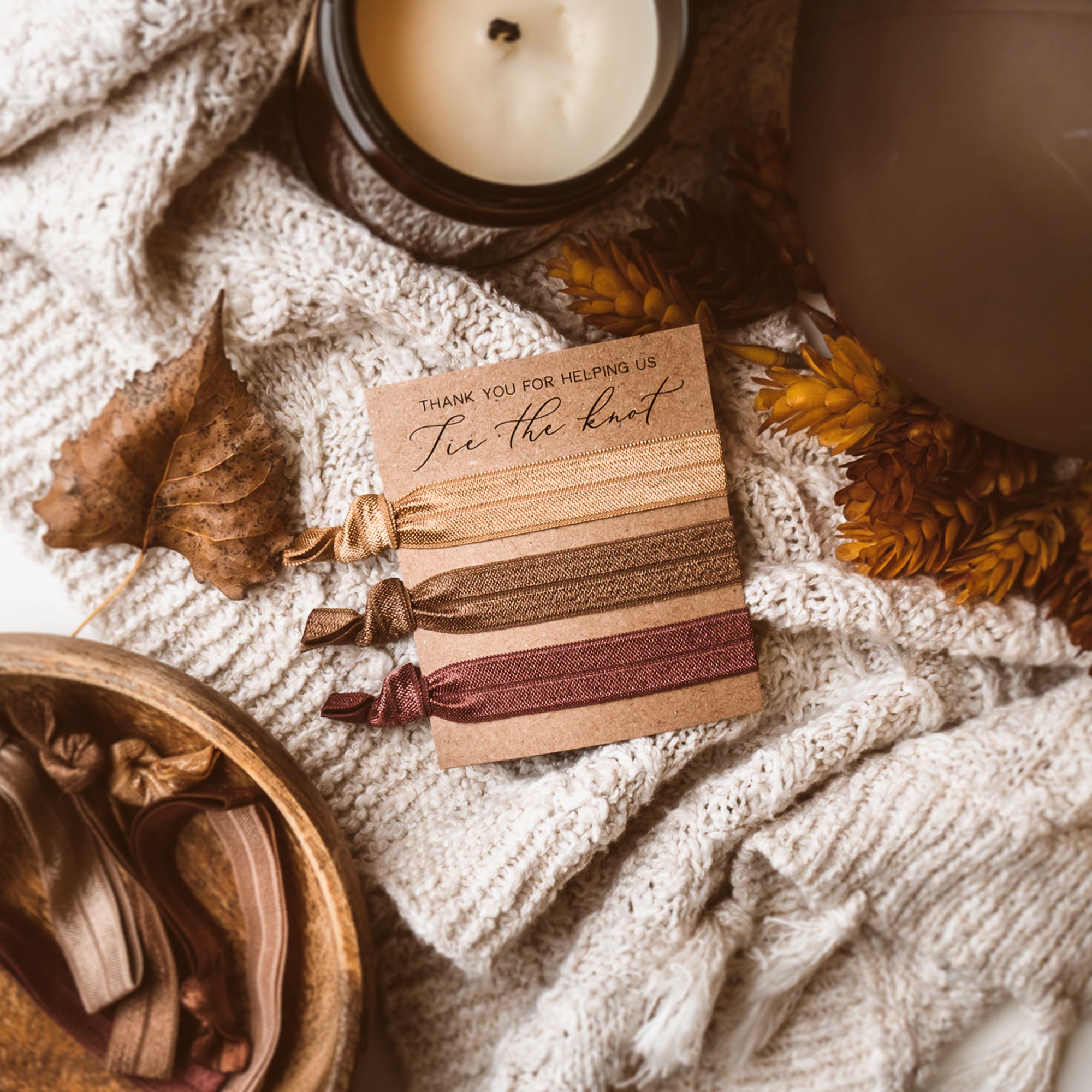Bridesmaid Proposal Hair Tie Gift Burgundy Hair Tie Set for Etsy