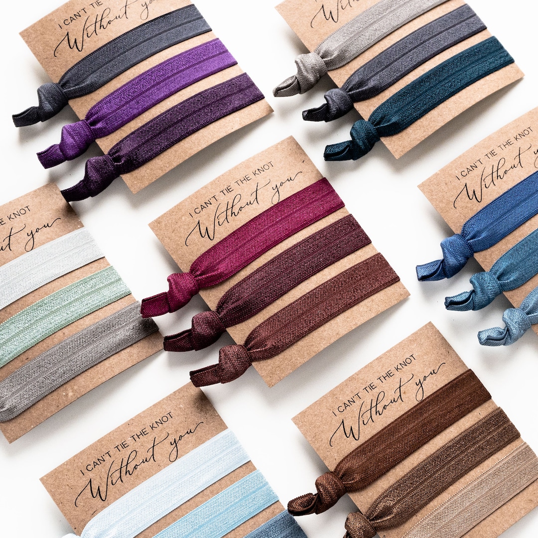Bridesmaid Proposal Hair Tie Gift Burgundy Hair Tie Set for Etsy