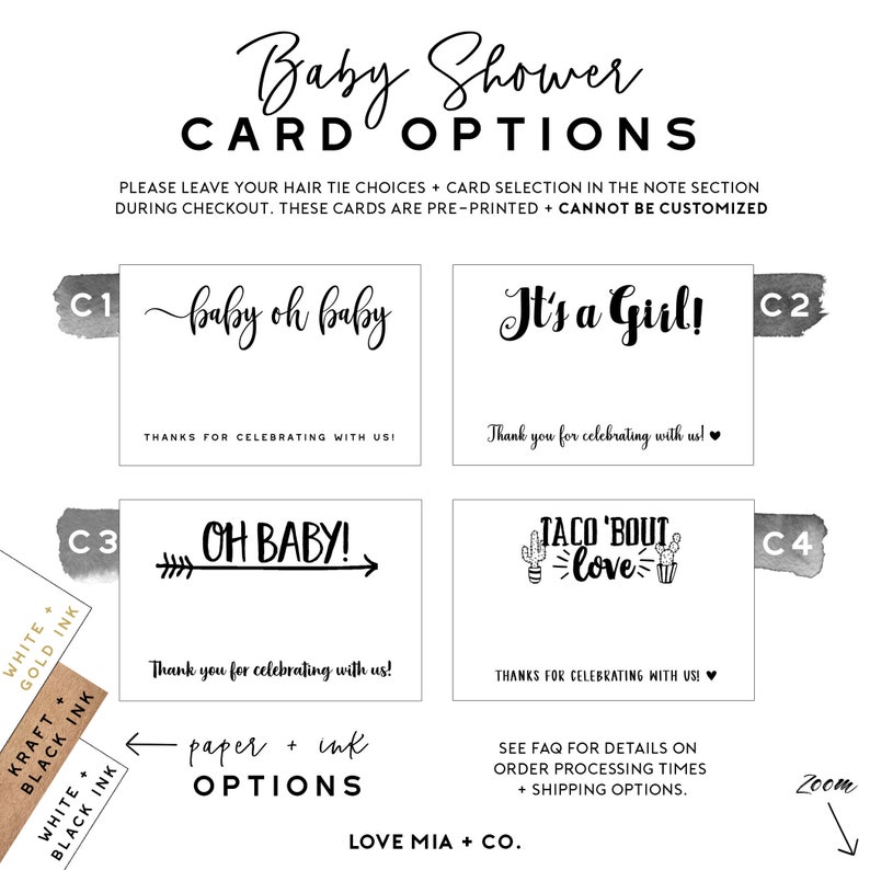 Baby Oh Baby Shower Favor Blue Baby Shower Hair Tie Favors Etsy