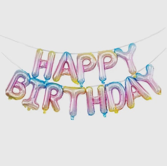 Pastell-Regenbogen Geburtstagsdeko Für Mädchen – Mit Luftballons, Banner & Kuchen-Topper – Für 1., 2., 5. Geburtstagsparty