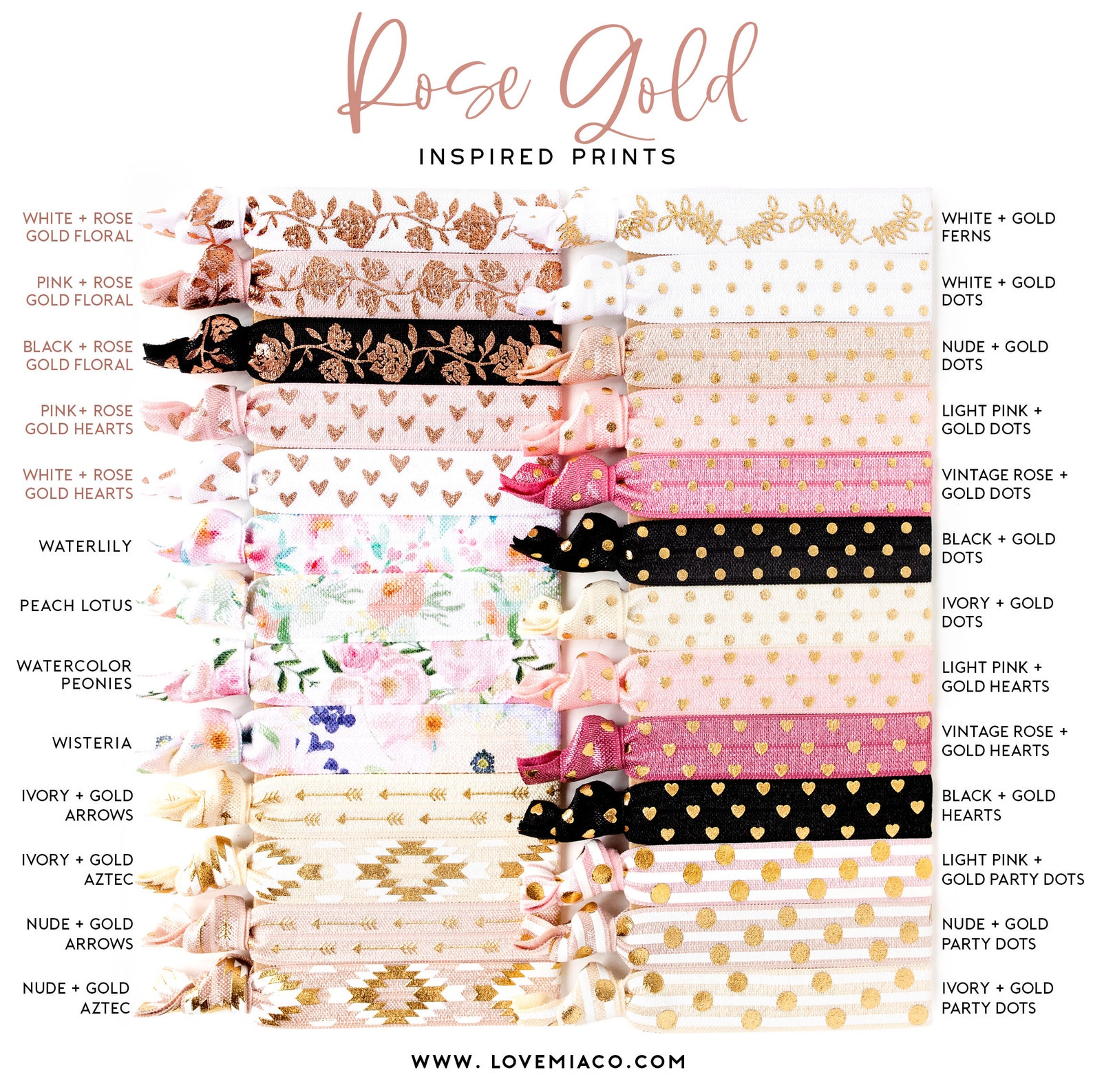 YOU CHOOSE Printed Elastic Hair Ties Assorted Hair Tie Etsy