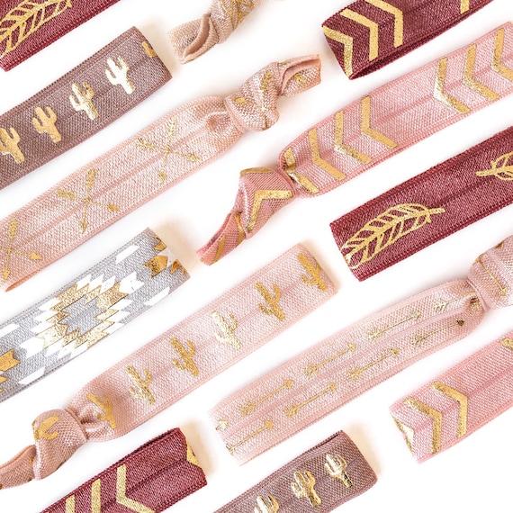 You Choose Printed Elastic Hair Ties Assorted Hair Tie Etsy