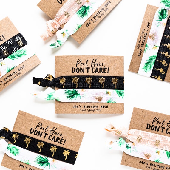 Pool Party Birthday Favors Pool Hair Don T Care Etsy Uk