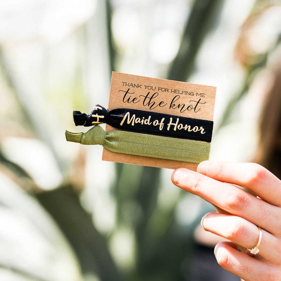 YOU DESIGN Hair Tie Gift | Bridal Party Hair Tie Gifts, Maid of Honor…