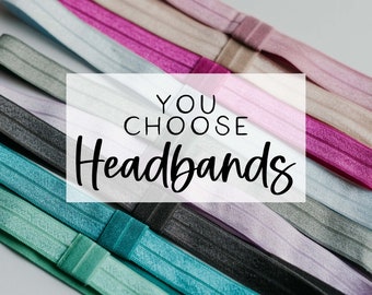 YOU CHOOSE Elastic Color Headbands for Baby Toddlers Girls Adults | Yoga Headbands, Fun Workout Headbands, Adult Headbands, Kids Headbands