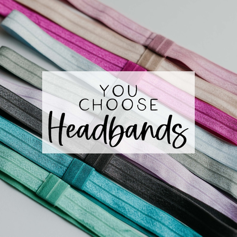 YOU CHOOSE Elastic Color Headbands for Baby Toddlers Girls Adults | Yoga Headbands, Fun Workout Headbands, Adult Headbands, Kids Headbands image 1