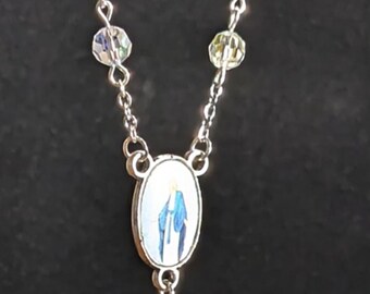 Car Rosaries  (Round) - Black, Aurora Borealis (clear), Ruby, Yellow, Emerald, Saphire and Amethyst