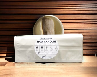 Pure NZ Lanolin - Raw (sachets): 100g - 400g - FREE SHIPPING Worldwide (new zealand, anhydrous, raw, wool grease)