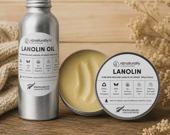 Bundle 5: 1x 100g EP Grade Lanolin, 1x 100ml EP Grade Lanolin Oil