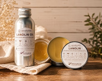 Bündel #3: Pures NZ Lanolin EP Grade Öl & Glas (100ml + 20g)