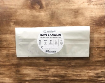 Pure NZ Lanolin - Raw (sachets): 100g - 400g - FREE SHIPPING Worldwide (new zealand, anhydrous, raw, wool grease)