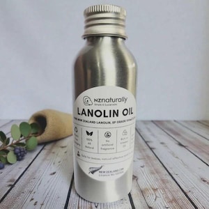 Lanolina pura de Nueva Zelanda - Aceite de lanolina de grado EP: 100 ml (Nueva Zelanda, anhidro, cosmético, EP, cosmético, grado, grasa de lana)