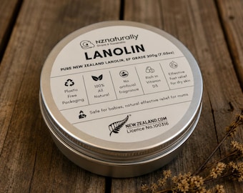 Pure New Neuseeland Lanolin EP Grade - Natürliche Feuchtigkeitscreme, Vitamin D3 Reich (200g)