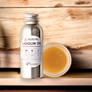 Pure NZ Lanolin - EP Grade Lanolin Oil: 100ml (new zealand, anhydrous, cosmetic, ep, cosmetic, grade, wool grease)