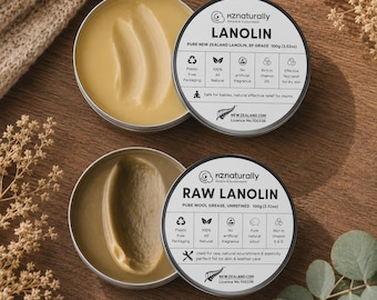 Bundle 4: 1x 100g EP Grade Lanolin, 1x 100g Raw Lanolin