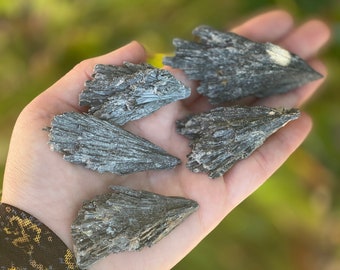 1 Black Kyanite Fan