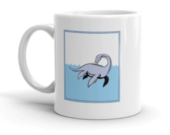 Nessie Mug - Loch Ness monster coffee or tea mug, Cute Cryptid Nessie Gift, cryptozoology gift