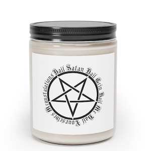 Last podcast on the left 9oz aromatherapy candle, LPOTL signoff housewarming gift, Last Podcast pentagram candle
