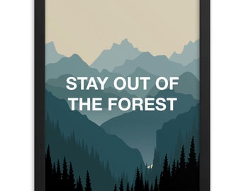 Stay Out of the Forest MFM Print ungerahmt Mein Lieblingsmord Poster / Murderino Print / True Crime Poster / MFM Geschenk / Murderino Geschenk