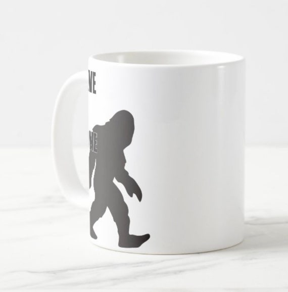 The Abominable Snowman, Yeti 11oz Black Mug // Yeti Coffee Cup 