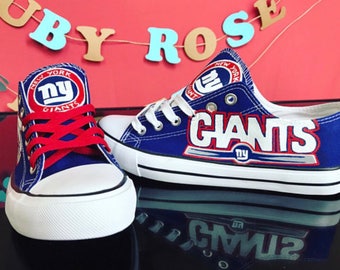 Custom Hand Painted New York Giants Canvas fan inspired shoes
