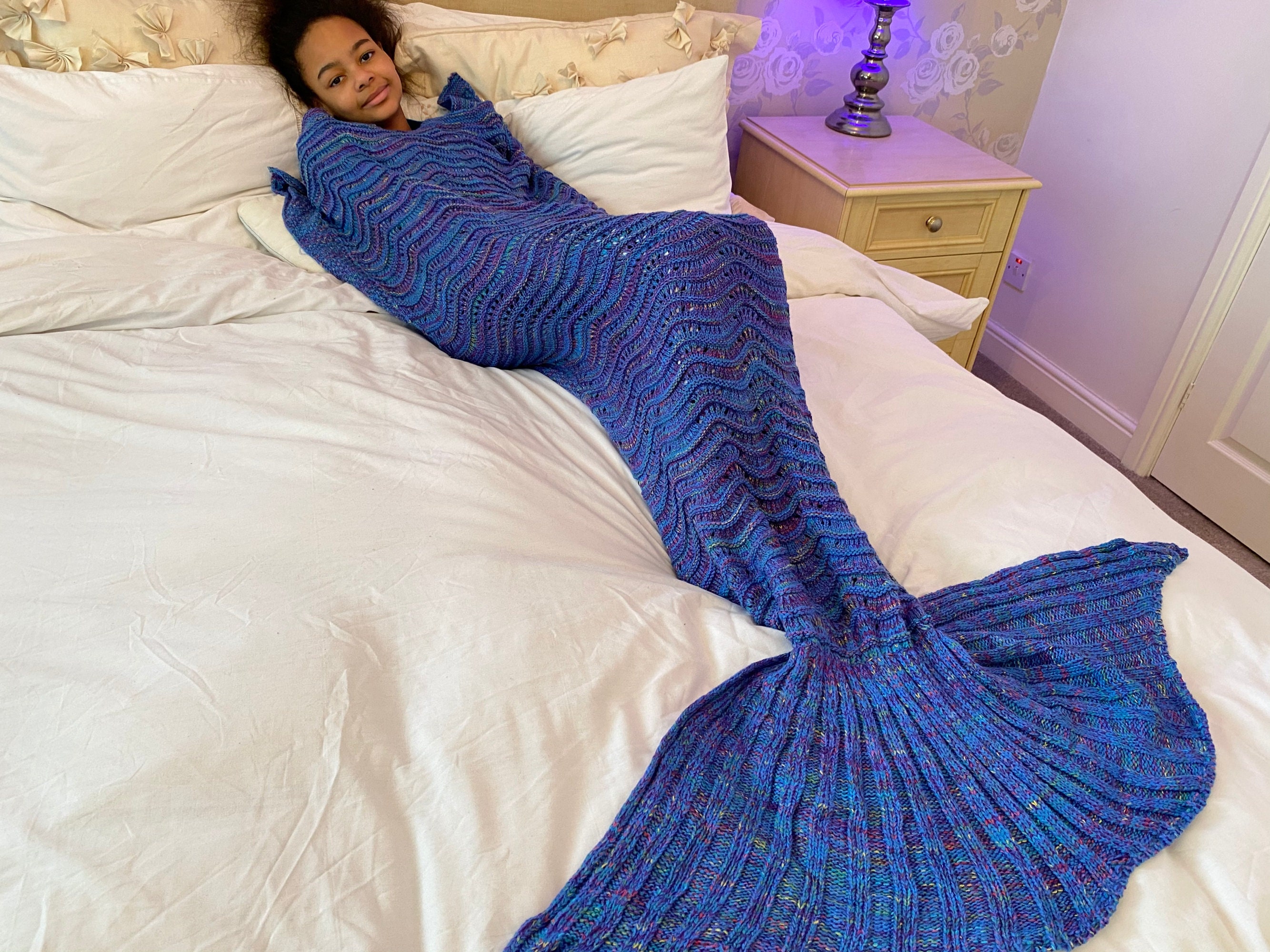 Blue mermaid blanket sale