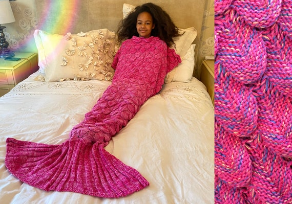 Plush mermaid tail blanket sale
