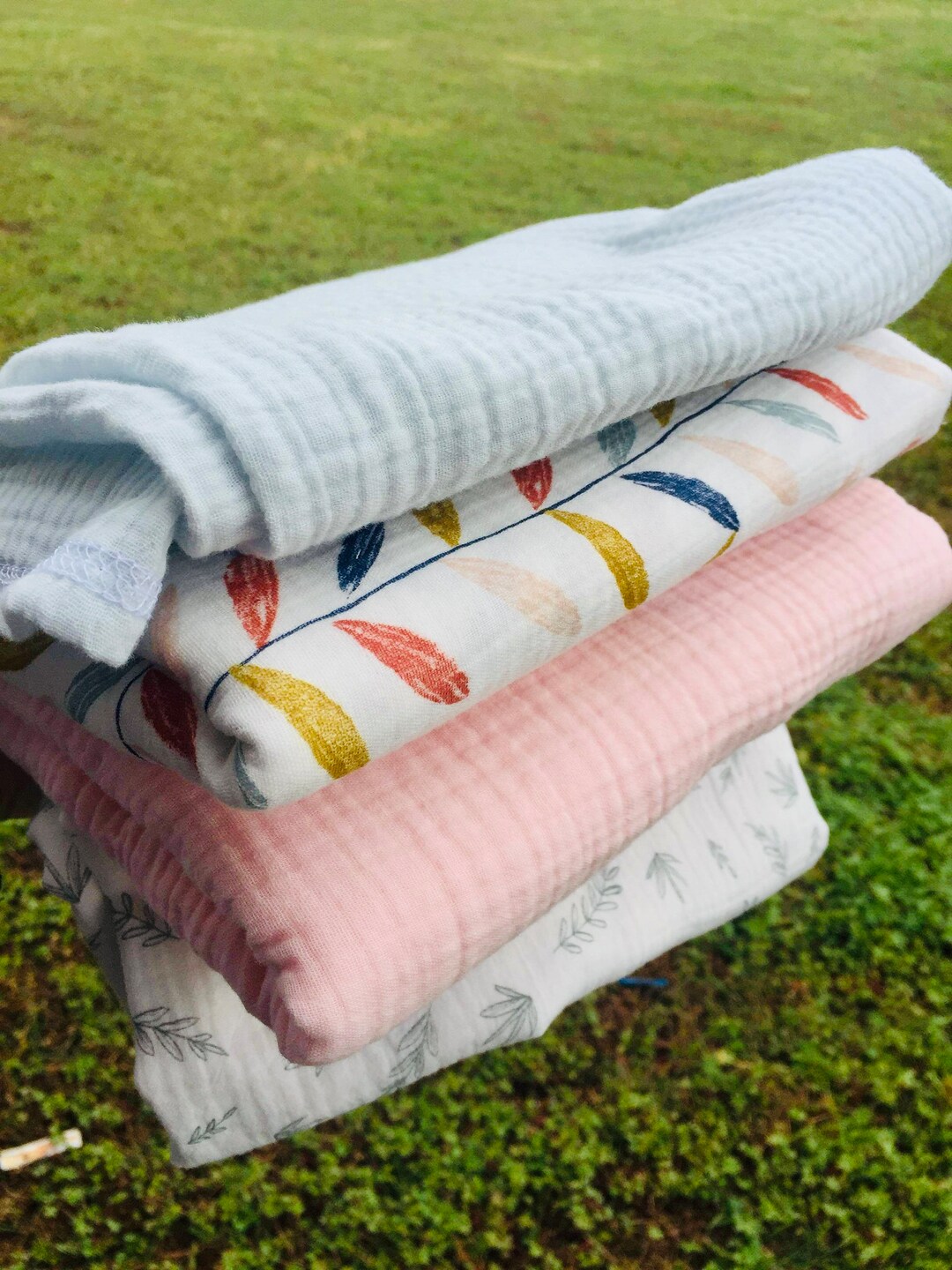 Muslin Cotton Swaddle Blankets Double Gauze Baby Blankets Etsy