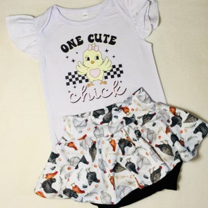 One cute chick baby outfit, Chicken birthday, Chicken First Birthday