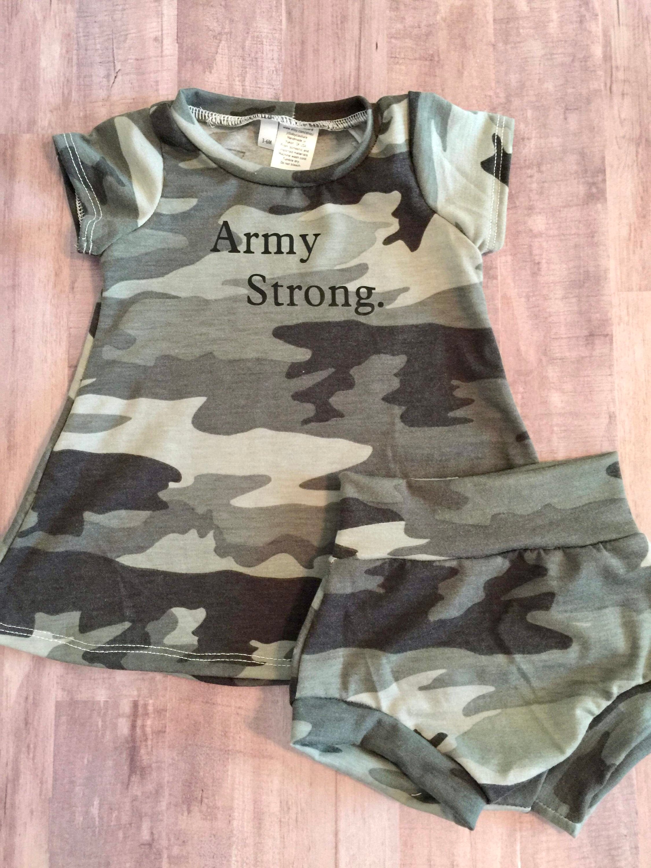 Army Girls Dress Camouflage Dress and Bummies Toddler Army Camo Dress. Military Girls Dress. Etsy