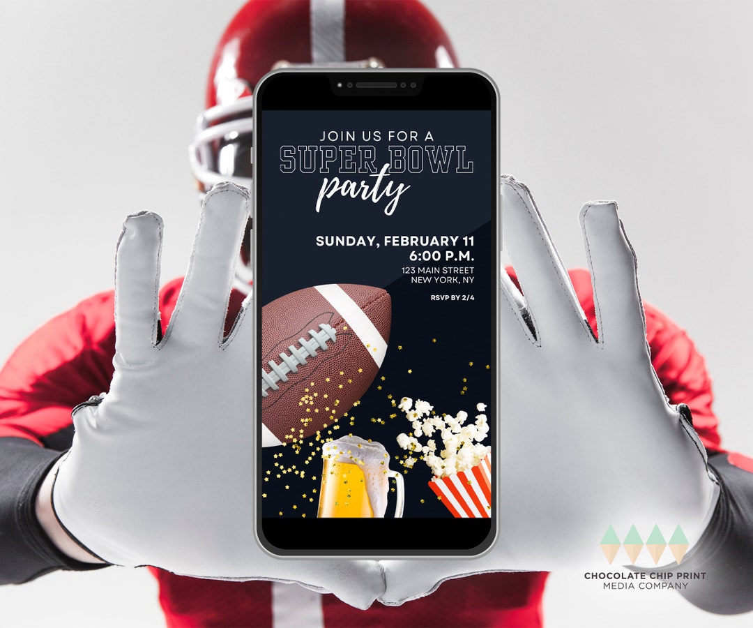 Super Bowl Party Digital Invitation - Etsy