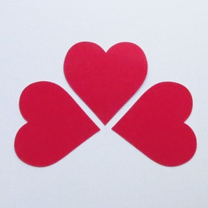 Bright Red Heart Die Cuts 1-3 Inch Choose Your Color/Colors Diecut Scrapbooking Valentines Day Love Pretty Craft Card Decoration image 1