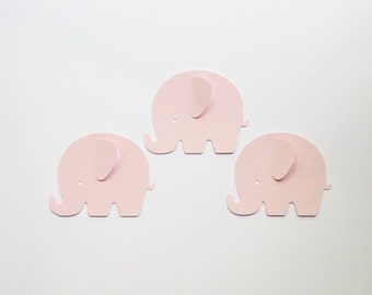 Baby Pink Elephant Die Cuts - 1-3" Inch Choose Your Color/Colors Diecuts Animal Jungle Cute Nursery Baby Shower Scrapbooking  Decorations