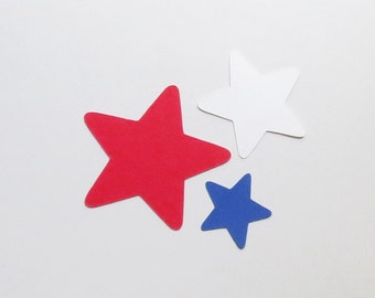 60 Star Die Cuts - 3 Sizes - 1-2" Inch Choose Your Color/Colors Diecuts Scrapbooking Basic Shape Fourth of July Craft Cards Decoration Cute