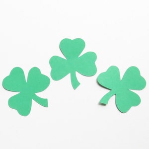 25 Green Shamrock Die Cuts - 4 Inch Clover Shapes For St. Patrick's Day Decor