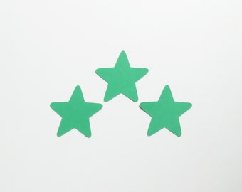 Green Star Die Cuts - 1-3" Inch Diecuts Choose Your Color/Colors Scrapbooking Weather Night Sky Emerald Craft Stationery Craft Cards Cute